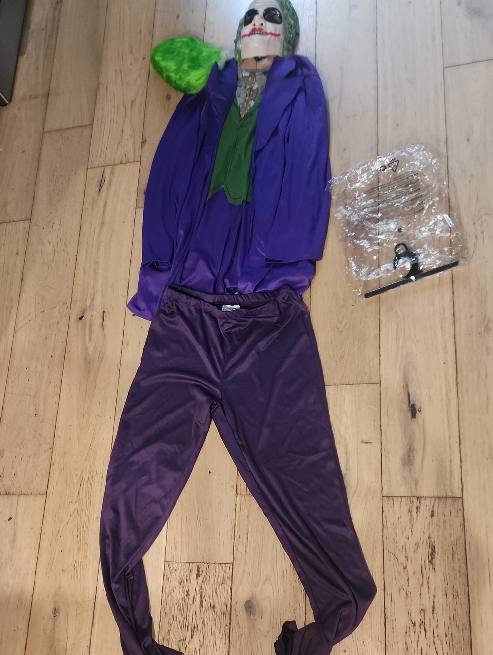 Kids Purple Joker Costume with Green Vest Sz Lg